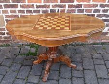 Victorian style games table with frieze drawer