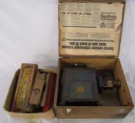 Boxed Magic Lantern & assorted slides