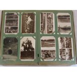 Postcard album containing 192 military postcards dating from the early 1900s onwards inc uniforms,