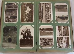 Postcard album containing 192 military postcards dating from the early 1900s onwards inc uniforms,