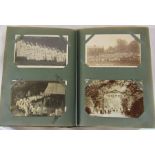 Postcard album of approximately 208 real photo cards relating to social history including