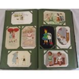 Postcard album containing 288 artists postcards featuring children and childhood tales dating from