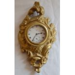 Silver case Limit pocket watch (Birmingham 1929) in gilded brass wall mount