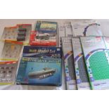Various Hornby accessories, Revell and Airfix kits & blox base plates
