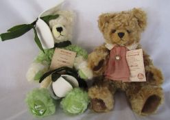 2 limited edition Hermann teddy bears - Don Giovanni 54/500 (musical - plays Mozart) and Snowdrop