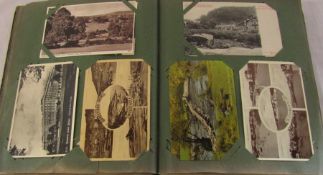 Postcard album containing approximately 178 UK topographical postcards