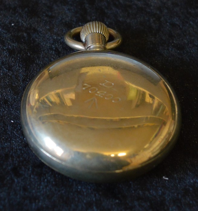 W Ehrhardt London nickel case military issue  pocket watch with enamel dial with screw back & - Image 2 of 4