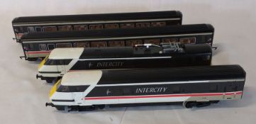 2 Hornby Intercity locomotives and 2 passenger coaches