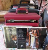 2 record boxes containing assorted classical 33 rpm LPs