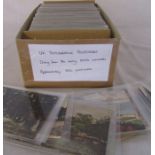 Box of approximately 350 UK topographical postcards dating from early 1900s onwards