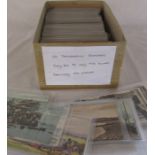 Box of approximately 350 UK topographical postcards dating from early 1900s onwards