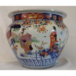 Large Japanese Imari jardiniere width 36cm height 30cm