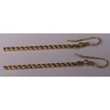 Pair of 9ct gold twisted drop earrings (length from top of earring 5.5 cm) weight 2.9 g