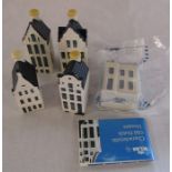 5 Bols KLM Delft house alcoholic miniatures (1 still sealed)