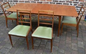 Retro McIntosh table and 4 chairs (table extends to 193 cm x 84 cm)