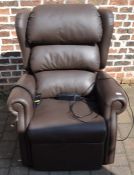 Repose 2018 brown leather electric recliner chair