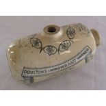 Doulton's improved foot warmer, Lambeth Pottery London - Mrs Williams, Market Hall Entrance, Louth