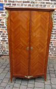 French Kingswood wardrobe with ormolu mounts H 173cm W 100cm D 48cm