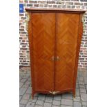 French Kingswood wardrobe with ormolu mounts H 173cm W 100cm D 48cm