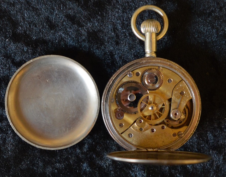 Long pendant RAF pocket watch 'Non-Luminous R.A.F. Repair' to dial & AM  AS with arrow to back - Image 3 of 3