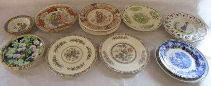 Various plates inc Copeland Spode, Wedgwood, Coalport and Masons