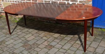 Scandinavian rosewood draw leaf dining table (extends to 247 cm x 113 cm )
