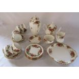 6 pieces of Royal Albert 'Old Country Roses' inc teapot and a lidded vase together with similar