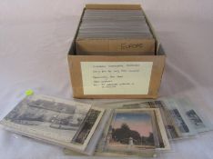 Box of approximately 360 European postcards dating from the early 1900s onwards inc detachable