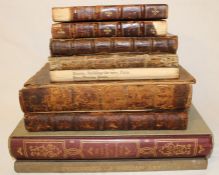 The New Testament leather bound volume Cambridge 1769, Chorographia Britannia London 1742 (both