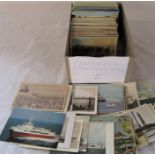Approximately 300 postcards relating to transportation, aviation and ships