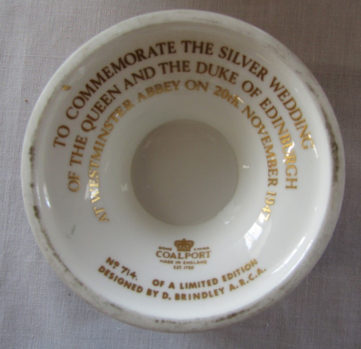 3 limited edition Coalport commemoratives - marriage of Charles and Diana goblet with certificate - Image 3 of 4
