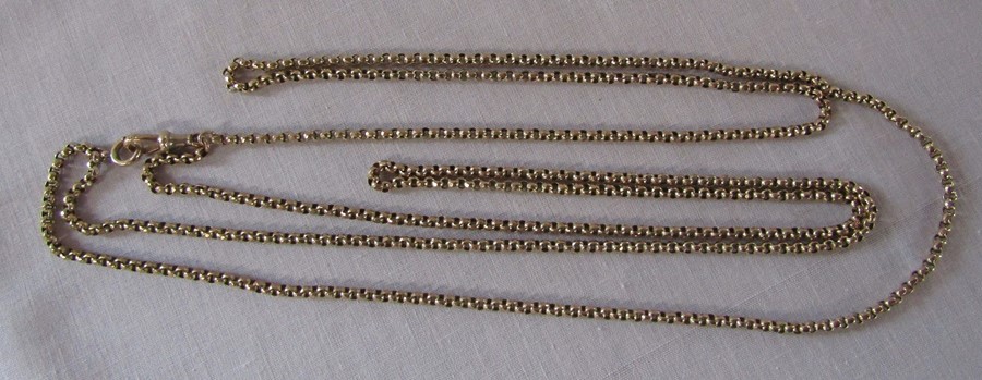 9ct gold double necklace weight 28.1 g (outer necklace drop approx 38 cm, inner necklace  drop 32