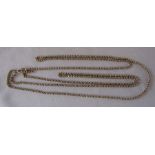 9ct gold double necklace weight 28.1 g (outer necklace drop approx 38 cm, inner necklace  drop 32