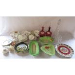 Assorted ceramics and glassware inc Carlton ware, Beswick and Masons