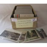 Box of approximately 350 UK topographical postcards dating from the early 1900s onwards