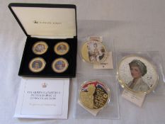 Jubilee Mint Queen Elizabeth II £5 photographic coin collection, Large 100 mm 2016 proof coin -