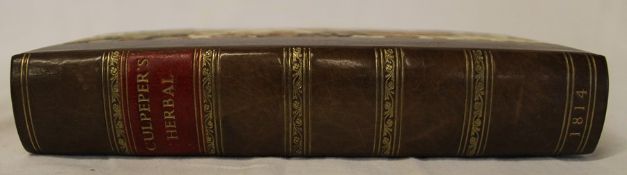 Crosby's Improved Edition The English Physician Culpeper's British Herbal London 1814 rebound half