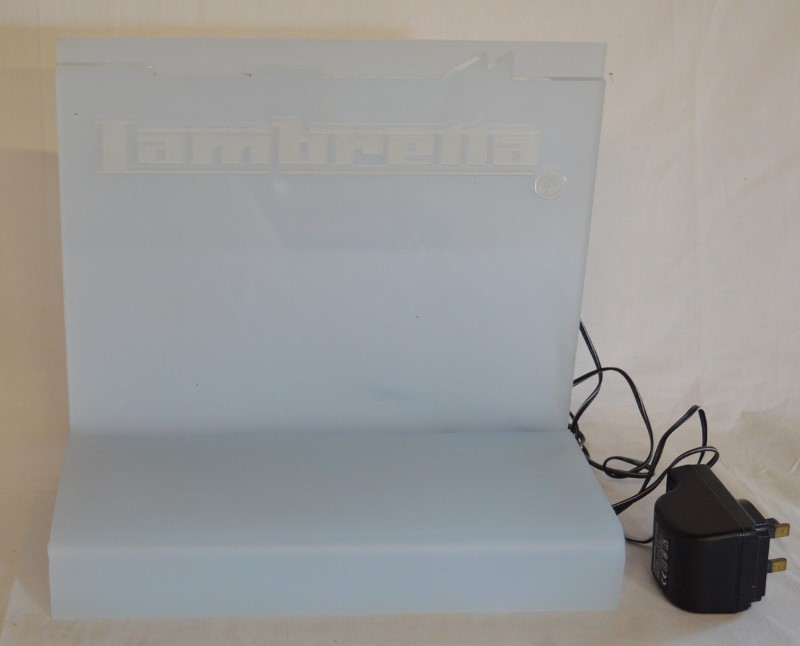 Lambretta illuminated desk top sign H27cm W30cm - Image 2 of 2