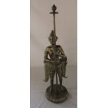 Large brass figure signed P Roque H 69 cm