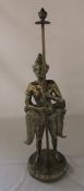 Large brass figure signed P Roque H 69 cm