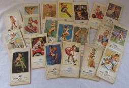 Quantity of 1950s American glamour / pin ups notebooks by artist Gil Elvgren, front covers for