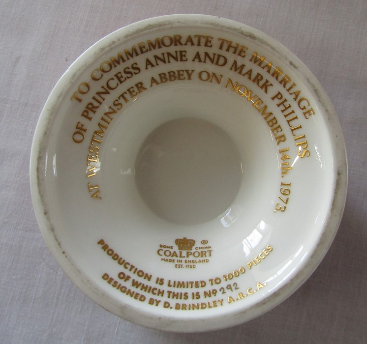 3 limited edition Coalport commemoratives - marriage of Charles and Diana goblet with certificate - Image 2 of 4