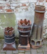 3 chimney pots