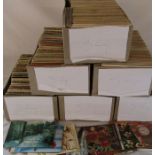 6 boxes of large format postcards (approximately 3000 cards)