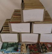 6 boxes of large format postcards (approximately 3000 cards)