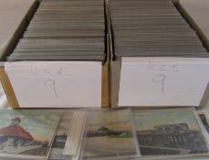 2 boxes of topographical postcards relating to the USA dating from the early 1900s onwards (