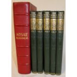 5 volumes of The Musical Educator with decorative bindings and a copy of Missale Romanum 1957