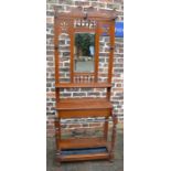 Late Victorian mahogany hall stand H 200cm W 77cm