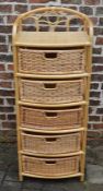 Cane set of drawers