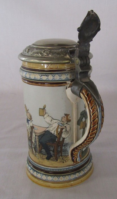 Early 20th century Villeroy & Boch Mettlach tavern German beer stein, marked 1146 H 18 cm - Image 4 of 6